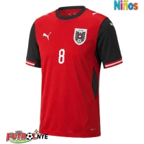 Camiseta Austria David Alaba #8 Primera Equipación para niños Mundial 2026 manga corta (+ pantalones cortos)